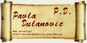 Pavla Dulanović vizit kartica